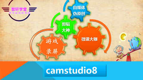 录屏剪辑微课自媒体(抖音火山快手)视频达人速