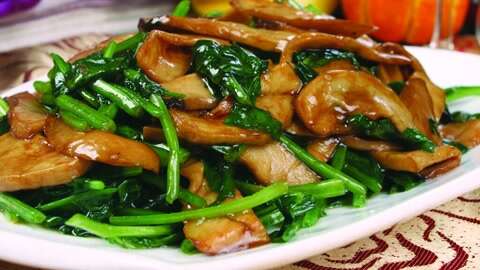 典藏家常菜 典藏家常菜之如何做菠菜炒平菇