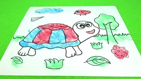 玩具学堂: 超级飞侠七彩小乌龟手指画玩具