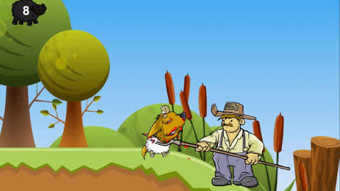 【跳跳】喜羊羊和灰太狼游戏: 喜羊羊与灰太狼之狼吃小羊游戏