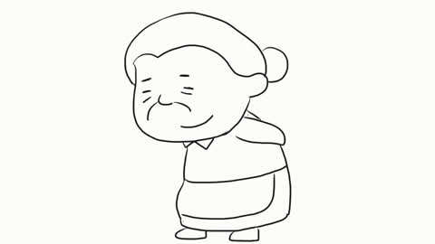 小林简笔画 老奶奶儿童简笔画