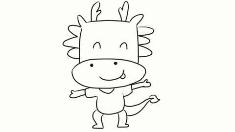 小林简笔画 可爱的小龙人儿童简笔画