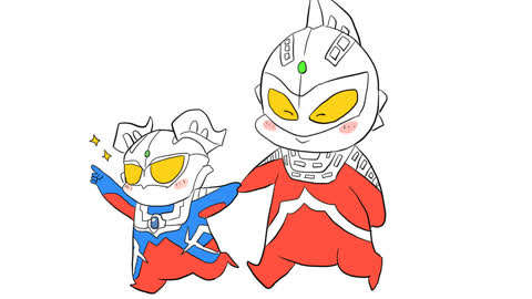 小林简笔画 赛罗与赛文奥特曼简笔画